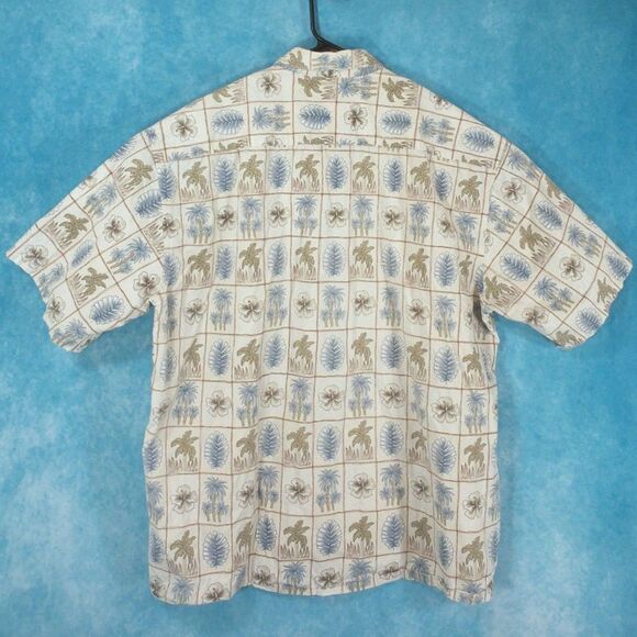 Campia Moda Men's Hawaiian Shirt, Cotton, Tan/Beige, Size XXL 2XL - Picture 2 of 4